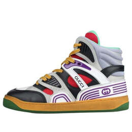 Кроссовки basket high 'black white purple' Gucci, черный 661312-2sh90-1072 | black white purple