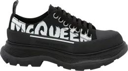 Кроссовки Alexander McQueen Wmns Tread Slick Lace Up Low McQueen Graffiti Logo - Black, черный 676711 w4rq2 1006 | black