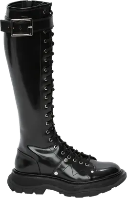Кроссовки Alexander McQueen Wmns Tread Lace Up Boot Black Silver, черный 595466 whz81 1081 | black