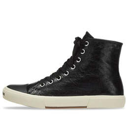 Кроссовки paris high top sneakers 'black leather and white rubber' Balenciaga, черный 688756w3rca1090 | black/white/brown