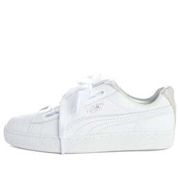 Кроссовки suede heart crush white Puma, белый 365066-01 | white/silver
