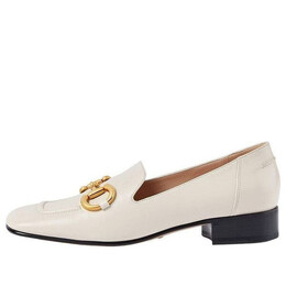 Кроссовки loafer with horsebit 'white' Gucci, белый 700064-c9d00-9022 | white