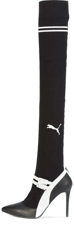 Кроссовки x fenty knitted high mary jane heels slip on 'black' Puma, черный 366259-01 | black