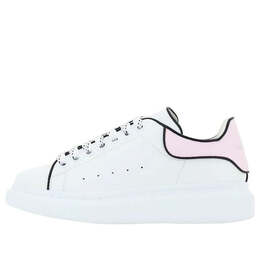 Кроссовки oversized leather sneakers 'white pink' Alexander McQueen, белый 733003whje58845 | white/pink/black