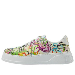 Кроссовки chunky b gg graffiti print sneakers 'white multi' Gucci, белый 727832-aabks-9250 | white/multi-color