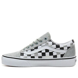 Кроссовки old skool 'glitter checkerboard' Vans, серебряный vn0a4bv5v3j | silver/black/white