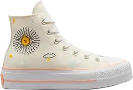 Converse Кроссовки Wmns Chuck Taylor All Star Lift Platform High 'Floral Embroidery', кремовый a03516c | cream