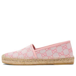 Кроссовки gg monogram espadrilles 'soft pink' Gucci, розовый 739165-9sf40-8472 | pink/brown