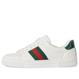 Кроссовки ace leather sneakers 'white green red' Gucci, белый 757943-aacag-9055 | white/green/red