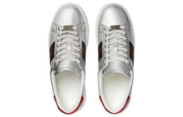 Кроссовки ace 'silver' Gucci, серебряный 757944-aacpb-8148 | silver/green/red