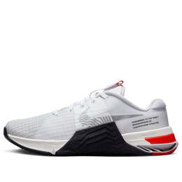 Кроссовки metcon 8 'white black picante red' Nike, белый do9327-102 | white/lt smoke grey-sail-summit white-black-picante red