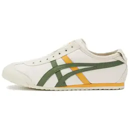 Кроссовки Onitsuka Tiger MEXICO 66 Lifestyle Shoes Unisex Low-top White/brown/blue, белый 1183a360-211 | sanddrift/white/rough green/hemp