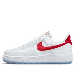 Кроссовки air force 1 low '07 'satin white varsity red' Nike, белый dx6541-100 | white/varsity red