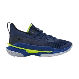 Кроссовки Curry 7 Big Kids Under Armour, синий 3022113 405 | academy/royal/black/hi vis yellow