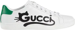 Кроссовки Gucci Wmns Ace Kitten Logo, белый 659912 2sh50 9163 | kitten logo