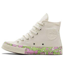 Кроссовки chuck 70 high 'crafted florals' Converse, белый a01187c | white/pink/purple