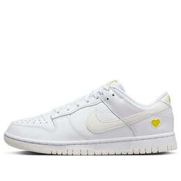 Кроссовки dunk low 'valentine's day - yellow heart' Nike, белый fd0803-100 | white