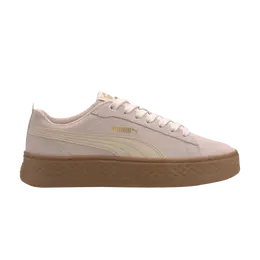 Кроссовки Wmns Smash Platform Suede Puma, розовый 366488 15 | rosewater/tapioca/team gold/gum