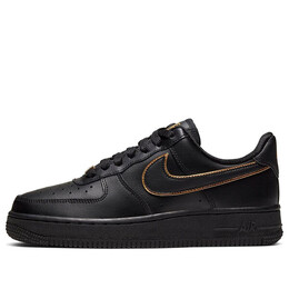 Кроссовки air force 1 low '07 essential 'black gold swoosh' Nike, черный ao2132-005 | black
