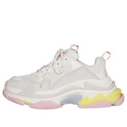Кроссовки triple s 'white yellow' Balenciaga, серый 524039w2fw47541 | creamgray/pink