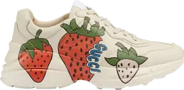 Кроссовки Gucci Wmns Rhyton Gucci Strawberry, белый 576963 drw00 9522 | gucci strawberry