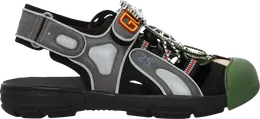 Кроссовки Gucci Wmns Tinsel Sport Sandals Crystal Grey, серый 571557 98d10 8461 | crystal grey