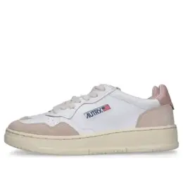 Кроссовки medalist low leather suede 'white pink' Autry, белый aulw-ls37 | white/pink