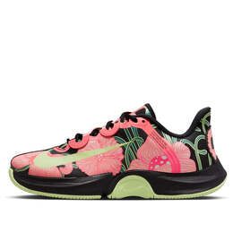Кроссовки court air zoom gp turbo hc premium 'naomi osaka art nouveau floral' Nike, черный fj2985-001 | black/hot punch/pink bloom/barely volt