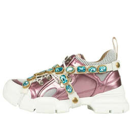 Кроссовки flashtrek 'pink crystals' Gucci, розовый 537133-dora0-5860 | pink/white/grey