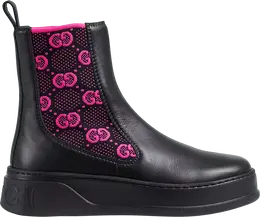 Кроссовки Gucci Wmns Boot GG Jersey - Black Fuchsia, черный 718718 aaa8l 1066 | gg jersey - black fuchsia