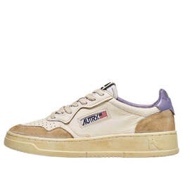 Кроссовки medalist super vintage leather low sneakers 'white black tan purple' Autry, белый avlw-yl04 | white/purple/tan