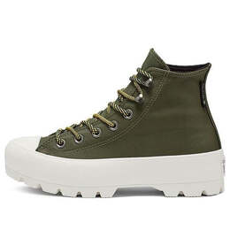 Кроссовки winter gore-tex lugged chuck taylor all star boot high top thick sole army green Converse, зеленый 566154c | green/white