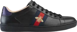 Кроссовки Gucci Wmns Ace Embroidered Low Black, черный 431942 a38g0 1284 | black