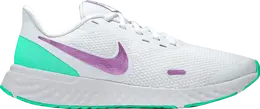 Кроссовки Nike Wmns Revolution 5 'White Green Glow Violet', белый bq3207 111 | white