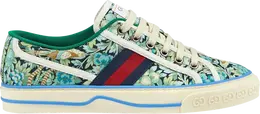 Кроссовки Liberty of London x Gucci Wmns Tennis 1977 Floral - Light Blue Green, зеленый 606110 2h930 4862 | floral - light blue green