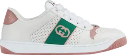 Кроссовки Gucci Wmns Screener 'White Light Pink Green', белый 765128 aacv8 9062 | white