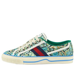 Кроссовки liberty of london x tennis 1977 'floral - light blue green' Gucci, голубой 606110-2h930-4862 | light blue/green/light yellow