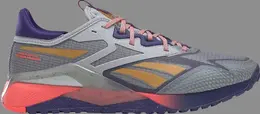 Кроссовки nano x2 tr adventure 'grey bold purple' Reebok, серый 000451 | grey