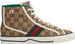 Кроссовки Gucci Wmns Tennis 1977 High Beige Ebony, бежевый 627838 hvk70 9765 | beige ebony
