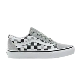 Кроссовки Old Skool Vans в клетку, серебряный vn0a4bv5v3j | silver/true white/black