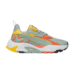 Кроссовки RS-TRCK Big Kid Puma, зеленый 395164 01 | green fog/hot heat/yellow sizzle