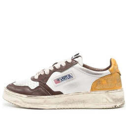 Кроссовки medalist low super vintage sneakers 'white brown yellow' Autry, белый avlw-sv12 | white/brown/yellow