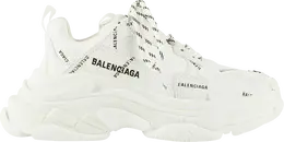Кроссовки Balenciaga Wmns Triple S Sneaker All Over Logo - White, белый 524039 w2fa1 9010 | white