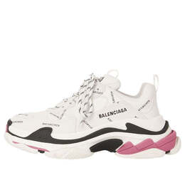 Кроссовки triple s sneaker 'allover logo white pink' Balenciaga, белый 524039w2fa49155 | allover logo white pink