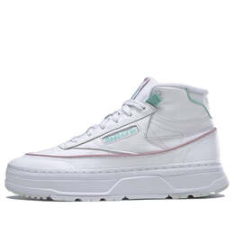 Кроссовки club c geo mid 'white lilac teal' Reebok, белый gz4938 | white/infused lilac/semi classic teal