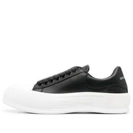 Кроссовки deck skate plimsoll shoes 'core black white' Alexander McQueen, черный 697121wiab61070 | core black/white