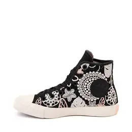 Кроссовки Womens Converse Chuck Taylor All Star Hi Butterflies Sneaker, цвет Black/Soft Peach/Egret 389238 | black/soft peach/egret