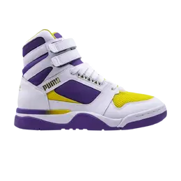Кроссовки Palace Guard Mid Puma, белый 370596 01 | white/prism violet/yellow
