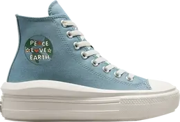 Converse Кроссовки Wmns Chuck Taylor All Star Move Platform High 'Peace, Love, Earth', синий a08194c | blue