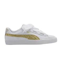 Кроссовки Wmns Basket Heart Puma, белый 364078 01 | white/gold